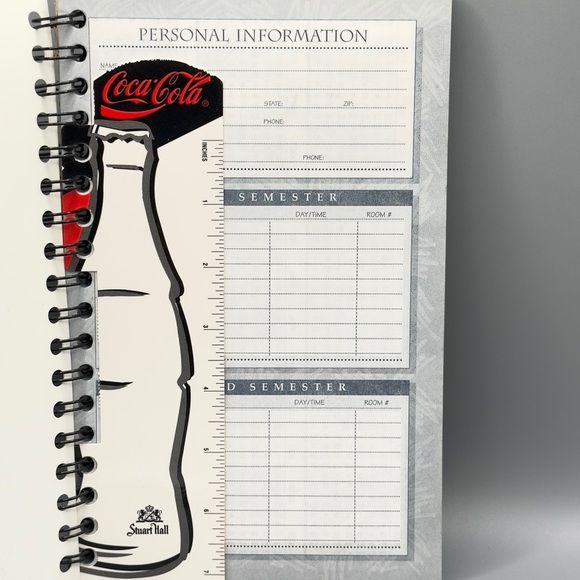 Vintage Coca-Cola Daily Planner w/ Ruler โ 1995 Stuart Hall, Polar Bear - Picture 14 of 14
